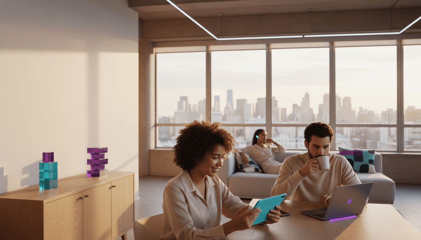 Runview developer lifestyle image showing a game team reviewing playtest candidates and planning a remote session.